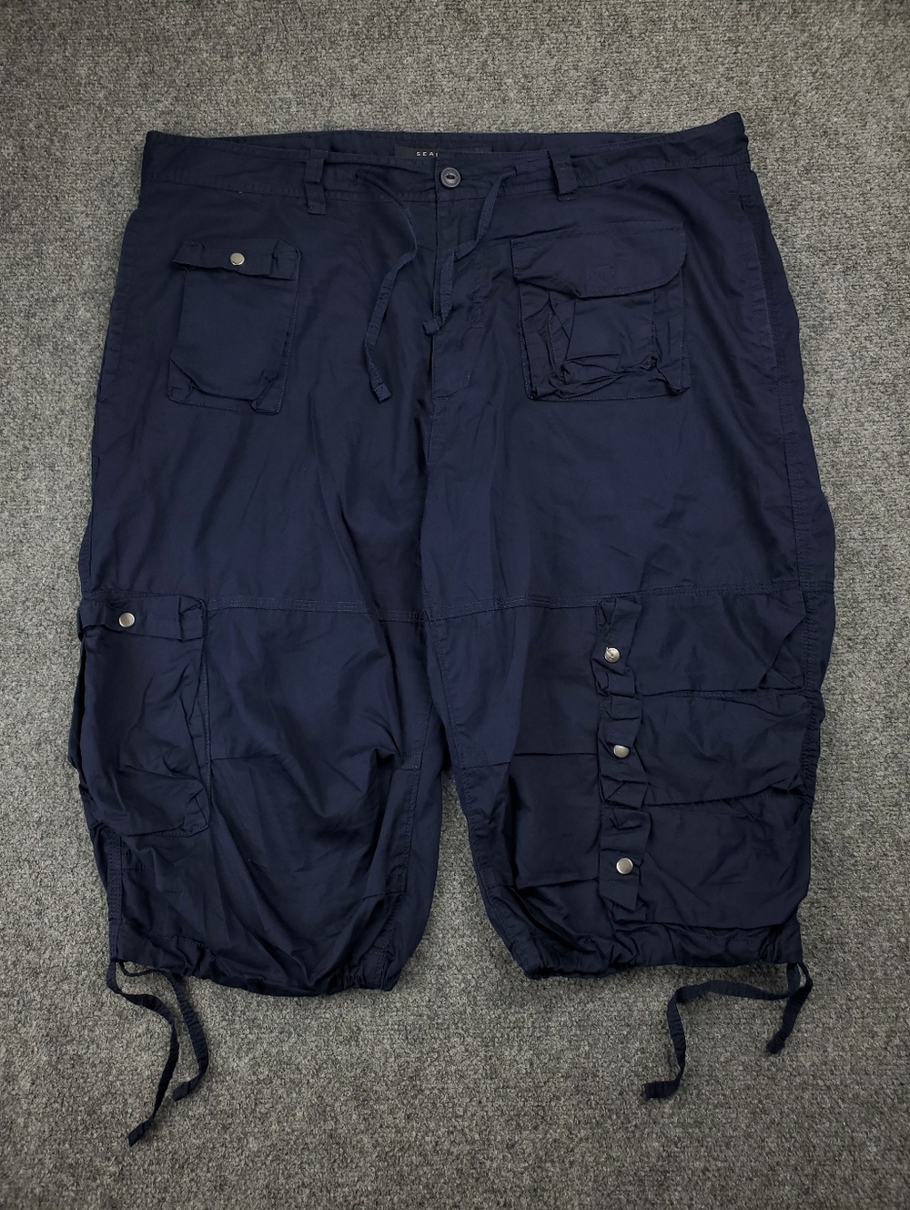Sean John Cargo Shorts Mens 40 Baggy Y2K Streetwear Hip Hop Paratrooper Military